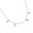 Oval Lab Grown Diamond Dangle Chain Necklace - View 4