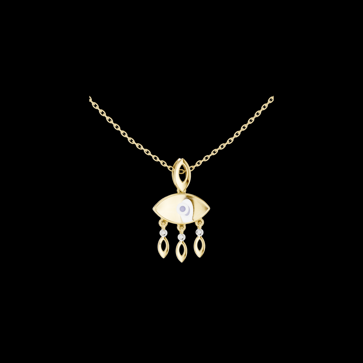 Motif Chandelier Statement Pendant with Round Lab Grown Diamond