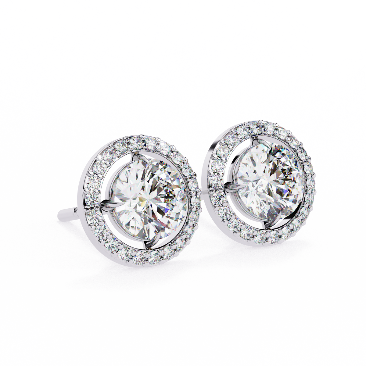 Exclusive Designer Lab Grown Round Cut Diamond Earring Limited Edition For Look - View 10