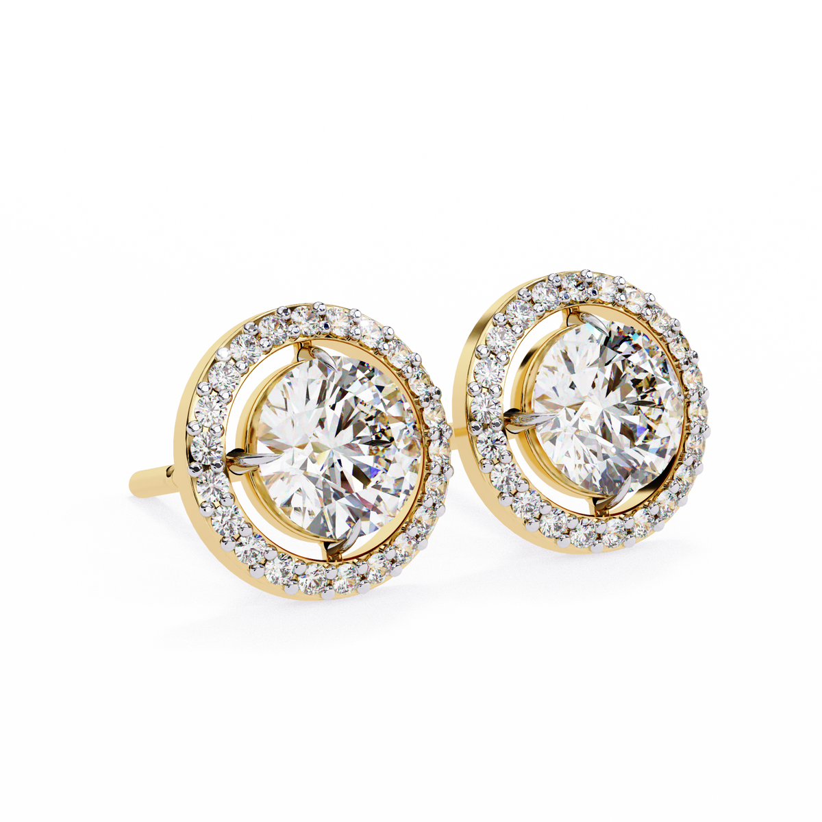 Exclusive Designer Lab Grown Round Cut Diamond Earring Limited Edition For Look - View 8