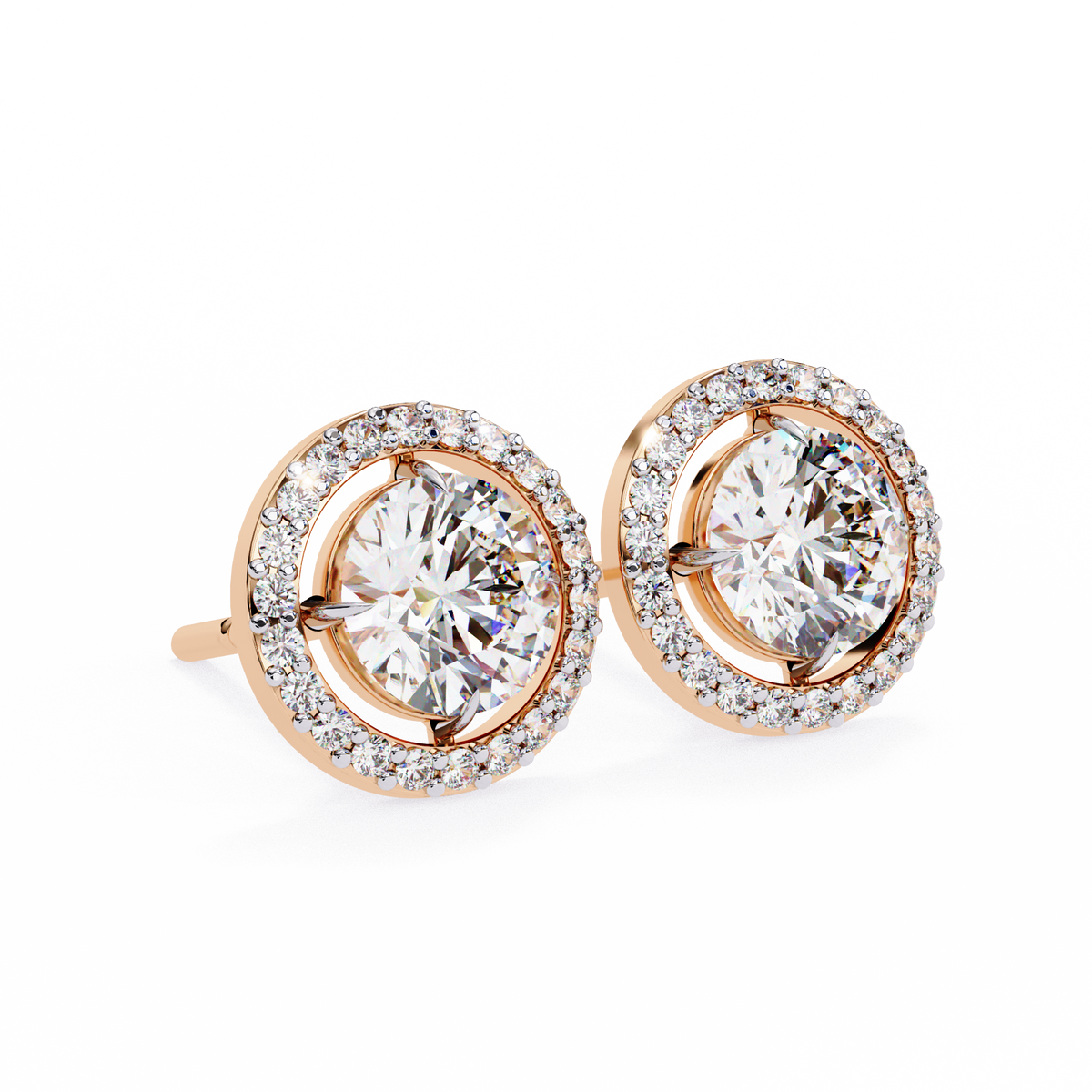 Exclusive Designer Lab Grown Round Cut Diamond Earring Limited Edition For Look - View 9