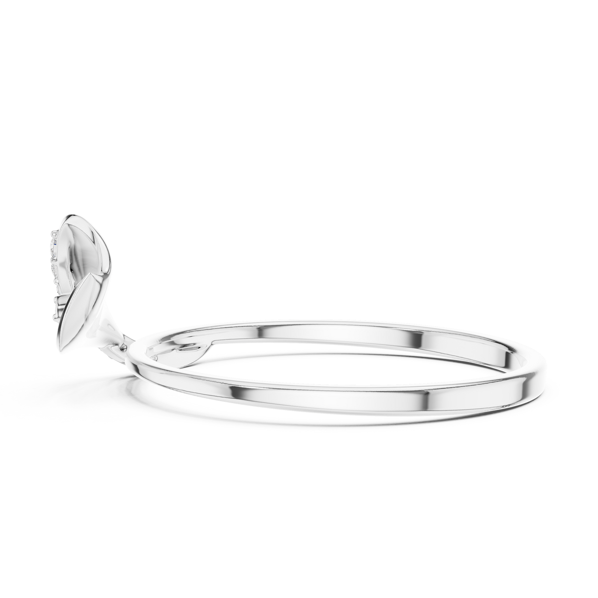 Nature Inspired Lab Grown Diamond Promise Ring For Women - View 10