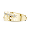 Round Cut Moissanite Diamond Men's Organic Openwork Cutout Architectural Wedding Ring - View 10