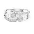Round Cut Lab Grown Diamond Men's Organic Openwork Cutout Architectural Wedding Ring - View 3