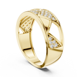 Round Cut Lab Grown Diamond Men's Triangular Pave Pattern Statement Ring - View 7