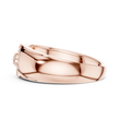 Round Cut Lab Grown Diamond Men's Modern Split Link Pave Gold Engagement Ring - View 11