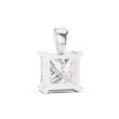 Princess Cut Moissanite Diamond Solitaire Pendant - View 7