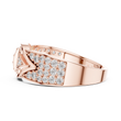 Round Cut Moissanite Diamond Men's Geometric Arrowhead Statement Band - View 11