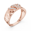 Round Cut Lab Grown Diamond Men's T Shield Pave Openwork Gold Ring - View 5