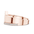 Round Cut Lab Grown Diamond Men's Architectural Equalizer Pave Statement Ring - View 11
