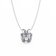 Round Lab Grown Diamond Solitaire Six Prong V Bail Pendant - View 9