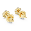 Noble Floral Cluster Round Cut Moissanite Diamond Stud Earrings - View 7