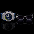 Executive Collection Luxury Moissanite Diamond Chronograph Watch And Signature Designer Eyewear Set