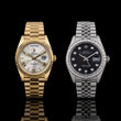 Executive Heritage Collection Gold Calendar And Moissanite Diamond Classic Date Luxury Watch Duo