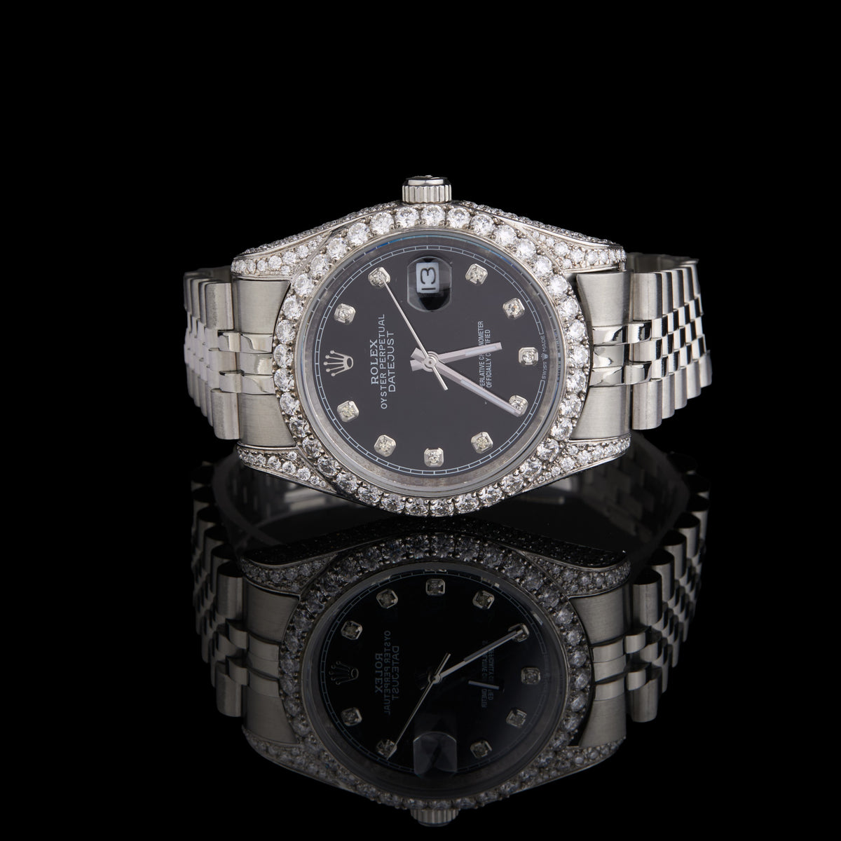 Executive Heritage Collection Gold Calendar And Moissanite Diamond Classic Date Luxury Watch Duo - View 6
