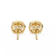 Exquisite Lab Grown Cushion Halo Stud Earrings Featuring Round Brilliant Center Stones - View 8