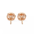 Exquisite Lab Grown Cushion Halo Stud Earrings Featuring Round Brilliant Center Stones - View 9