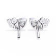 Exquisite Marquise Lab Grown Diamond Cluster Stud Earrings in Bezel Setting for Timeless Elegance - View 10