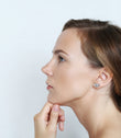 Exquisite Marquise Lab Grown Diamond Cluster Stud Earrings in Bezel Setting for Timeless Elegance - View 11