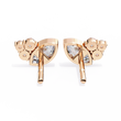 Exquisite Marquise Lab Grown Diamond Cluster Stud Earrings in Bezel Setting for Timeless Elegance - View 9