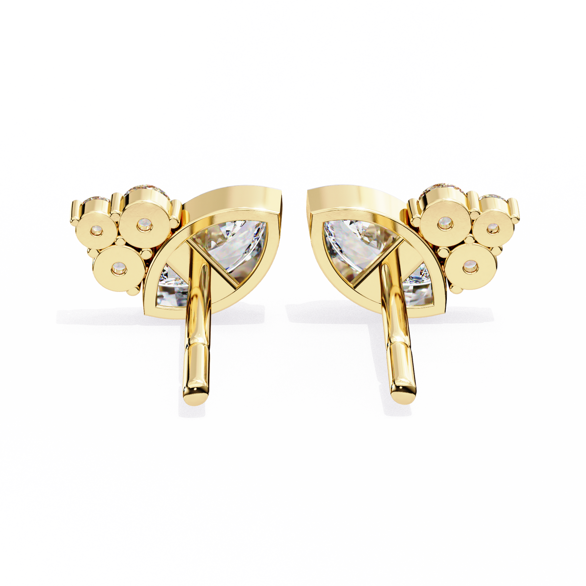 Exquisite Marquise Moissanite Diamond Cluster Stud Earrings in Bezel Setting for Timeless Elegance - View 8