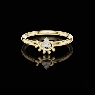 Modern Round Lab Diamond Cluster Delicate Ring