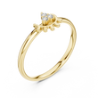 Modern Round Lab Diamond Cluster Delicate Ring - View 2