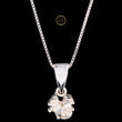 Fancy Cut Moissanite Diamond Pendant With Tapered Bail Box Chain