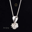 Fancy Cut Moissanite Diamond Pendant With Tapered Bail Box Chain - View 4