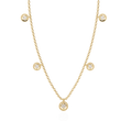 Round Cut Lab Grown Diamond Halo Station Necklace - View 10