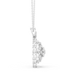 Round Diamond Floral Lab Grown Pendant Necklace - View 6
