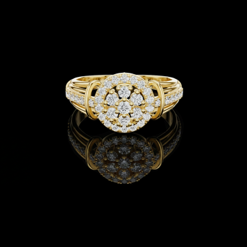 Round Lab Grown Diamond Halo Multi Band Ring