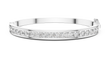 Round Cut Lab Diamond Hinged Bangle with Channel Setting - View 3