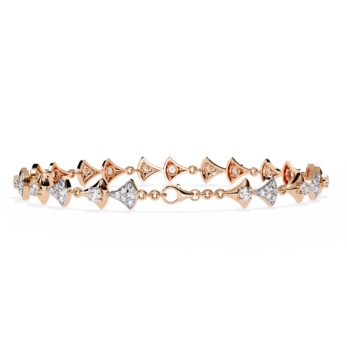 Round Cut Lab Diamond Bracelet Custom Design - View 6