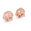 Tiered Double Halo Round Moissanite Diamond Stud Earrings - View 8