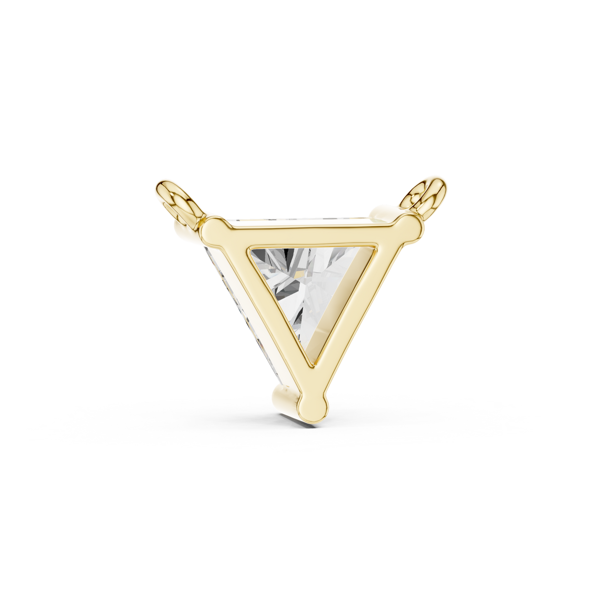 Trillion Cut Solitaire Pendant with Center Moissanite Diamond - View 7
