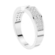 Round Cut Lab Grown Diamond Men's Hourglass Chevron Point Statement Ring - View 12