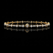 Floral Round Lab Diamond Link Bracelet for Women