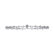 Floral Round Lab Diamond Link Bracelet for Women - View 4