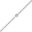 Floral Round Lab Diamond Link Bracelet for Women - View 7