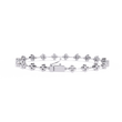 Floral Round Moissanite Diamond Bracelet Featuring Intricately Set Petal Motifs - View 10