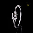 Pear and Marquise Moissanite Diamond Accents Sparkling Floral Motif Bracelet - View 2