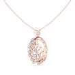 Leaf Motif Nature Inspired Moissanite Diamond Pendant Necklace - View 2