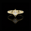 Floral Moissanite Diamond Cluster Ring With Round Cut Brilliant