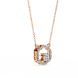 Flower Shape Halo Pendant with Round Moissanite Diamond - View 6