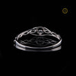 Intertwined Infinity Round Moissanite Diamond Floral Motif Bracelet - View 4