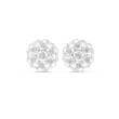 Infinity Twist Round Brilliant Cut Moissanite Diamond Stud Earrings Interlocking Loop - View 3