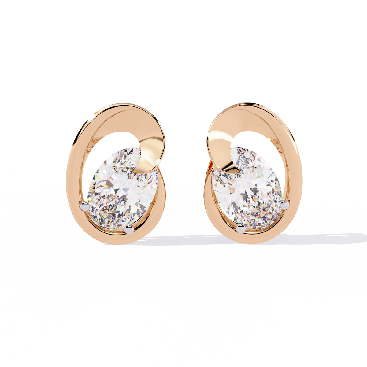 Stunning Oval Cut Moissanite Diamond Stud Earrings for Every Occasion - View 2