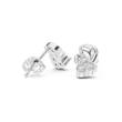 Exclusive Round Cut Moissanite Diamond Cluster Stud Earrings with Sculpted Curved Design - View 9