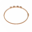 Four Round Lab Diamond Station Bangle Bracelet Pave Accent - View 9